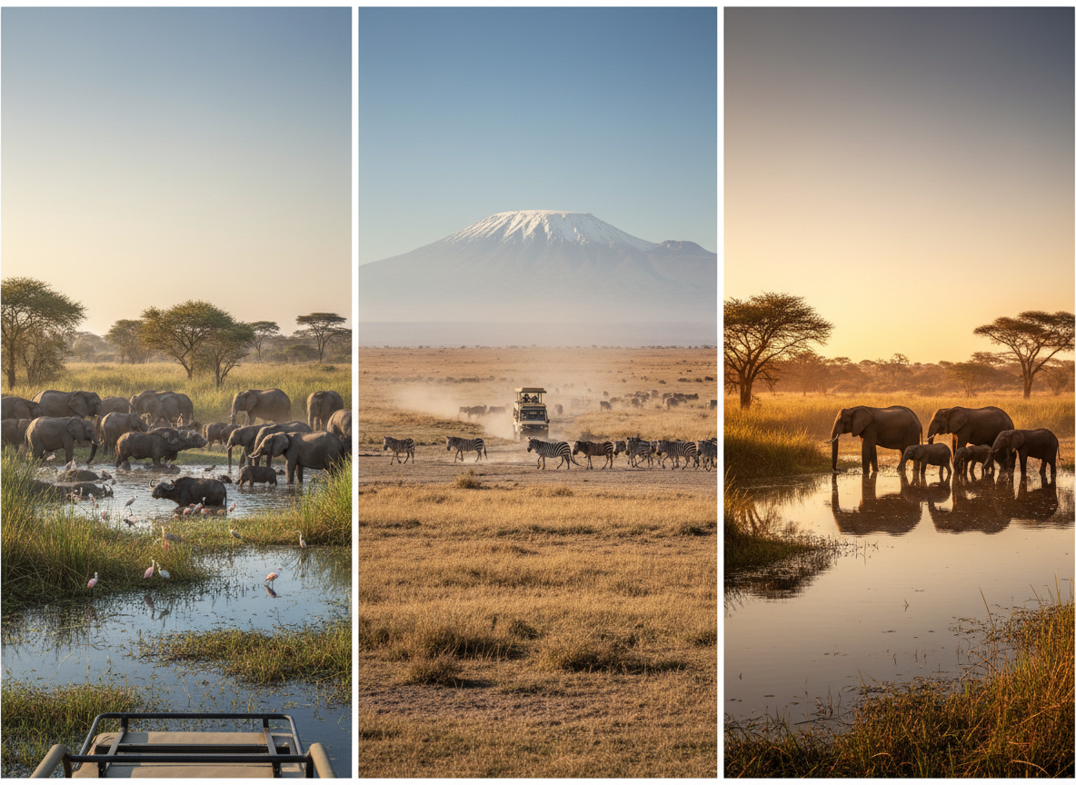 Amboseli Swamp Wildlife vs Open Plains Wildlife