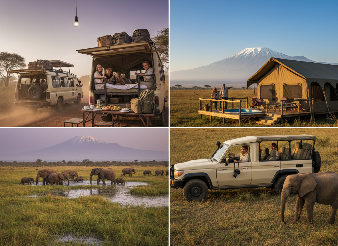 Budget Amboseli Safari vs Mid-Range Amboseli Safari
