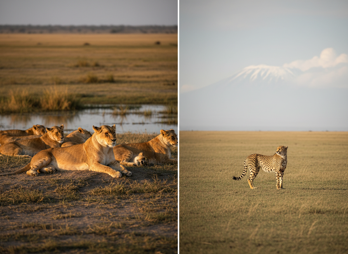Lions vs Cheetahs in Amboseli