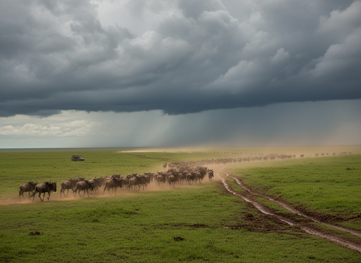 The Wildebeest Migration Route: From Serengeti to Masai Mara and Back 🌍