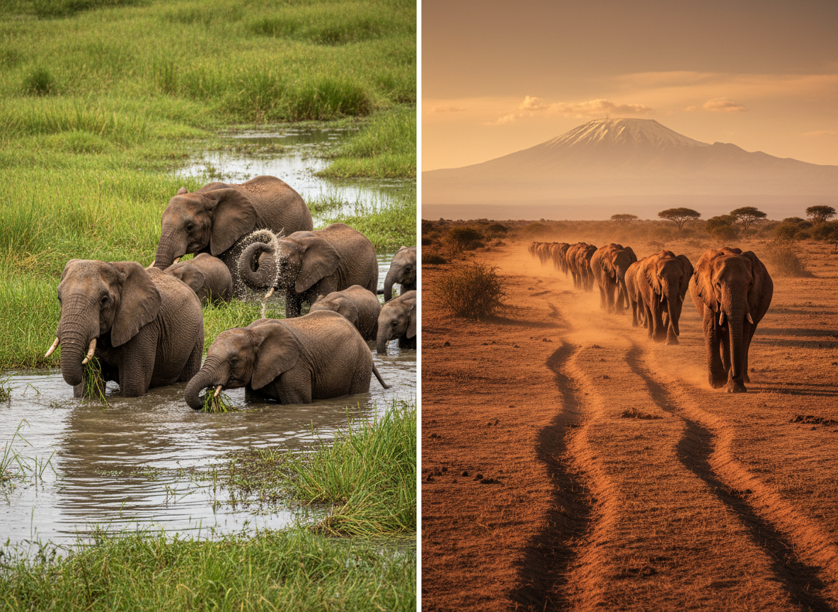 Where to See Elephants in Amboseli: Best Areas and Timing